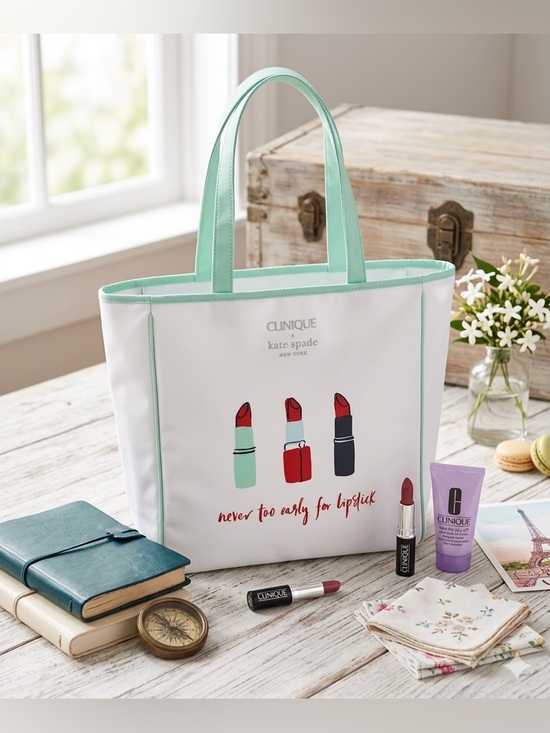 Kate Spade/Clinique collab Handbags - Kate Spade New York NWT + Clinique Lipstick Tote Bag Limited Edition Collab cute